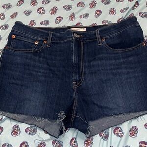 Levi's Dark Blue Jean Shorts for Women